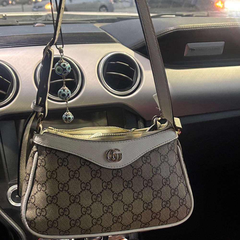 Gucci Beige and Brown Shoulder Bag